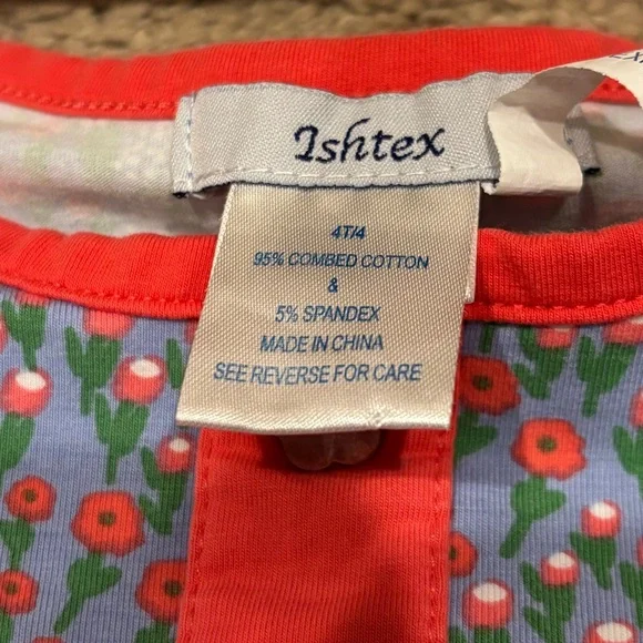 Ishtex Girls' Owl Print Dress with Red Accents (Size: 4T) - Picture 4 of 5